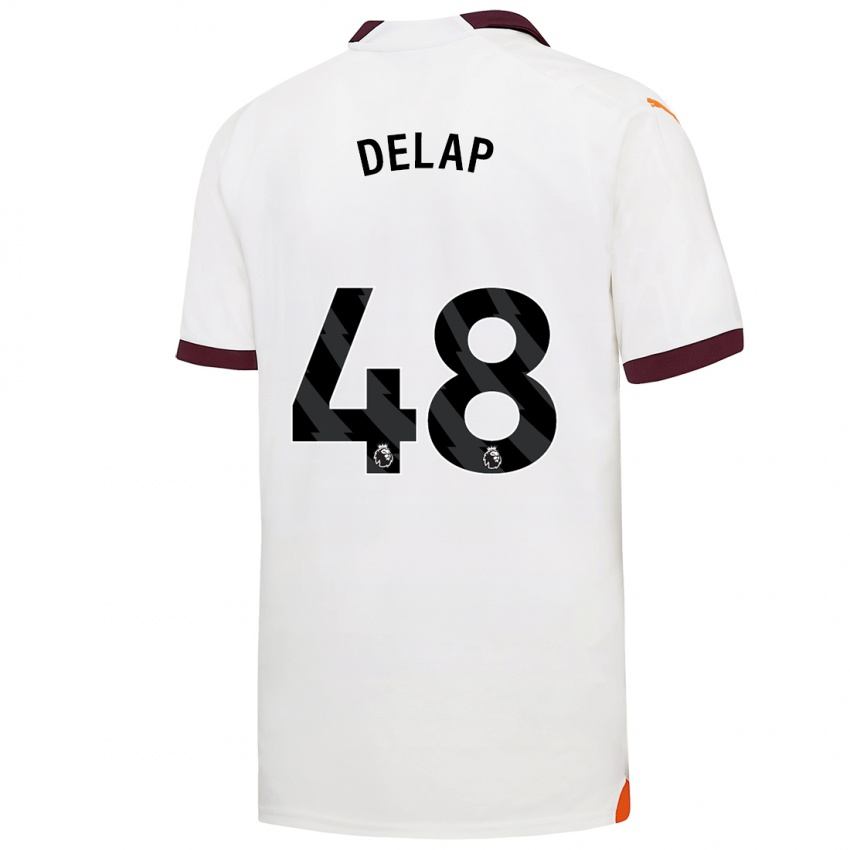 Herren Liam Delap #48 Weiß Auswärtstrikot Trikot 2023/24 T-Shirt Schweiz