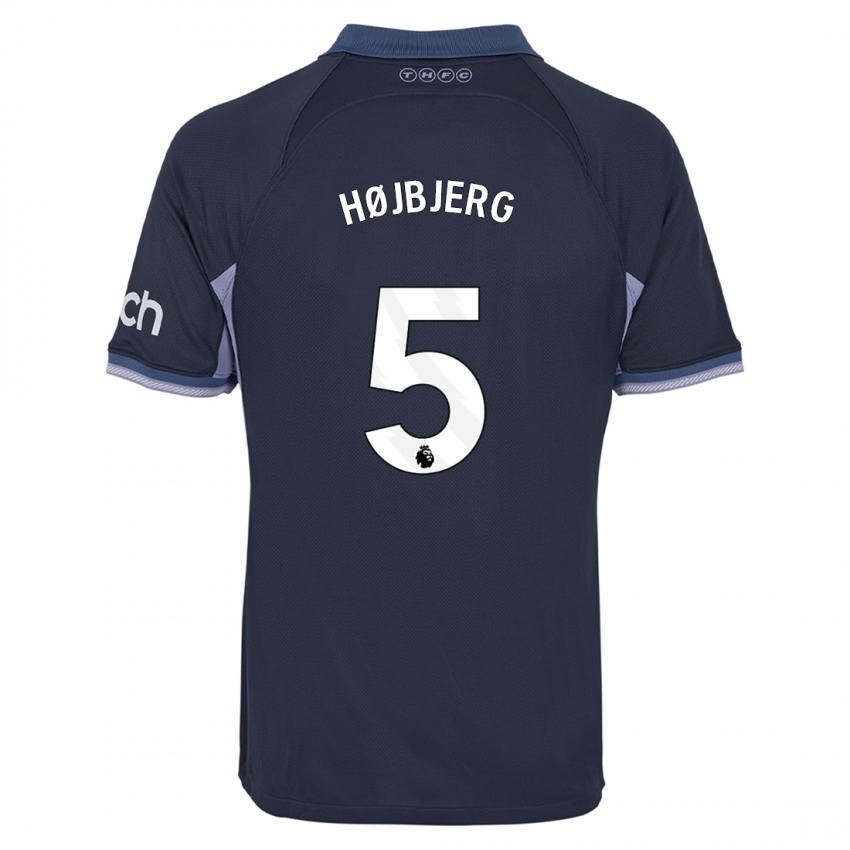 Homme Maillot Pierre Emile Hojbjerg #5 Bleu Foncé Tenues Extérieur 2023/24 T-Shirt Suisse