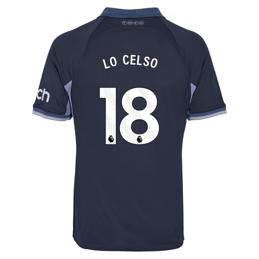 Homme Maillot Giovani Lo Celso #18 Bleu Foncé Tenues Extérieur 2023/24 T-Shirt Suisse
