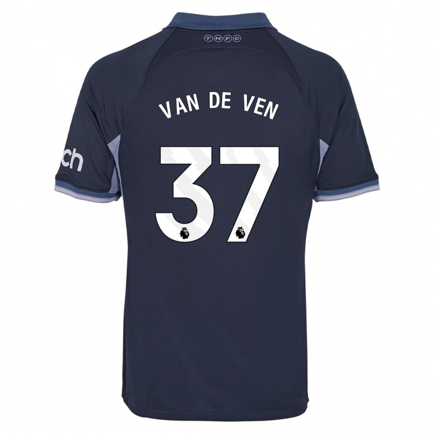 Homme Maillot Micky Van De Ven #37 Bleu Foncé Tenues Extérieur 2023/24 T-Shirt Suisse