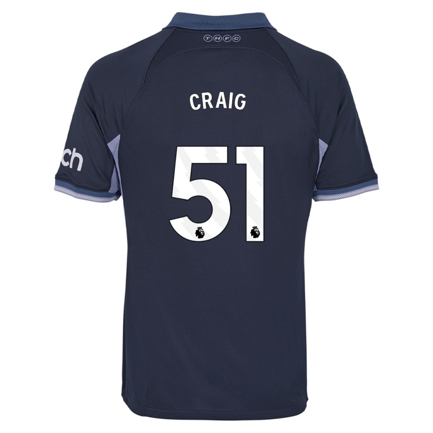 Homme Maillot Matthew Craig #51 Bleu Foncé Tenues Extérieur 2023/24 T-Shirt Suisse