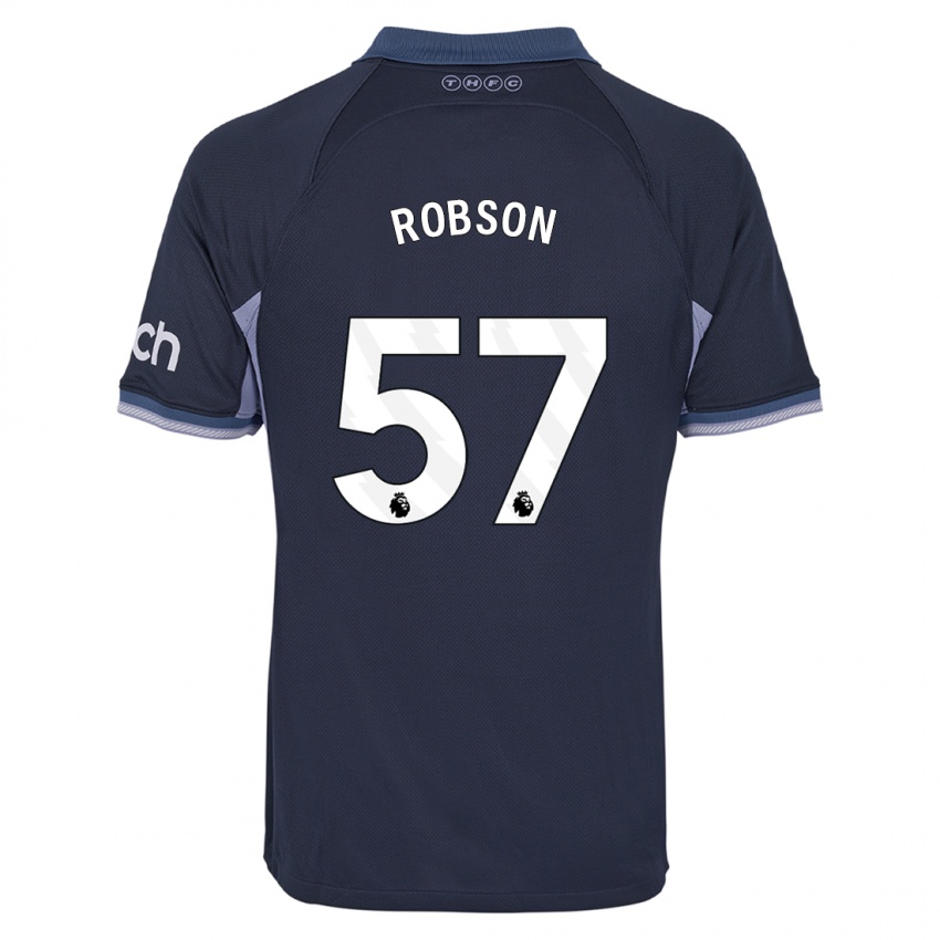 Homme Maillot Max Robson #57 Bleu Foncé Tenues Extérieur 2023/24 T-Shirt Suisse