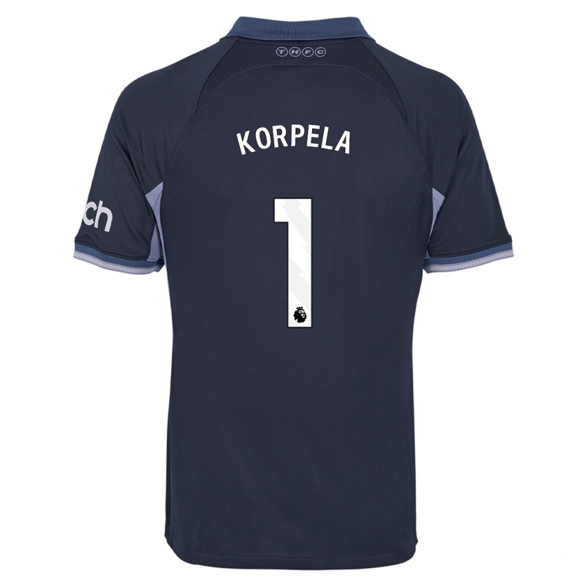 Homme Maillot Tinja-Riikka Korpela #1 Bleu Foncé Tenues Extérieur 2023/24 T-Shirt Suisse