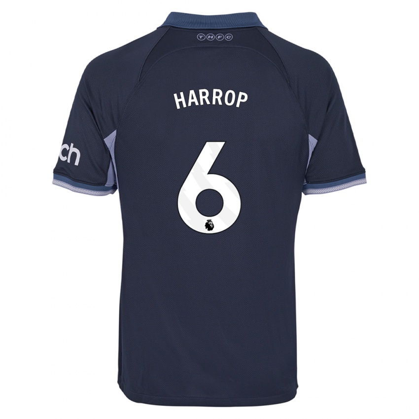 Homme Maillot Kerys Harrop #6 Bleu Foncé Tenues Extérieur 2023/24 T-Shirt Suisse