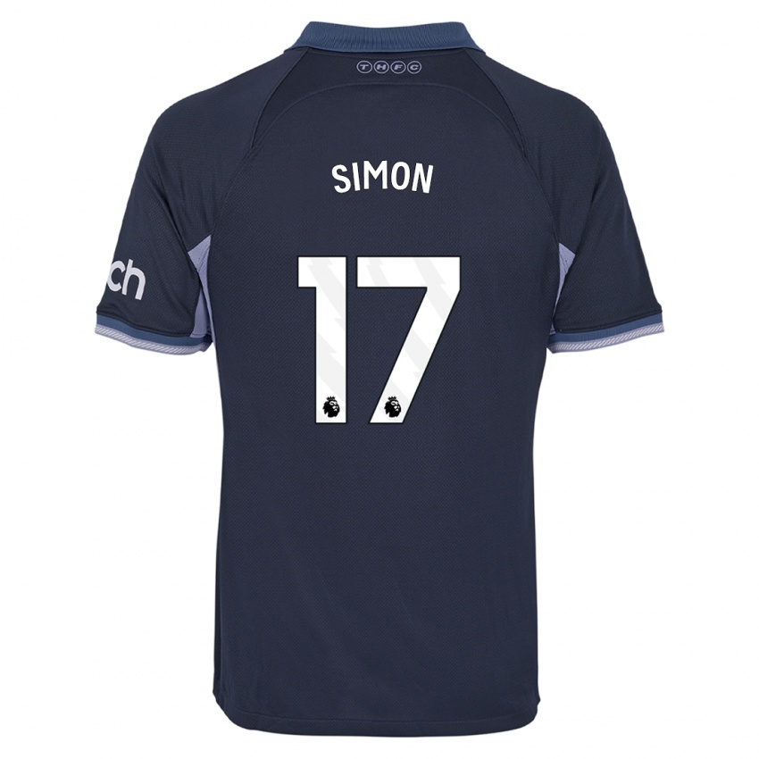 Homme Maillot Kyah Simon #17 Bleu Foncé Tenues Extérieur 2023/24 T-Shirt Suisse