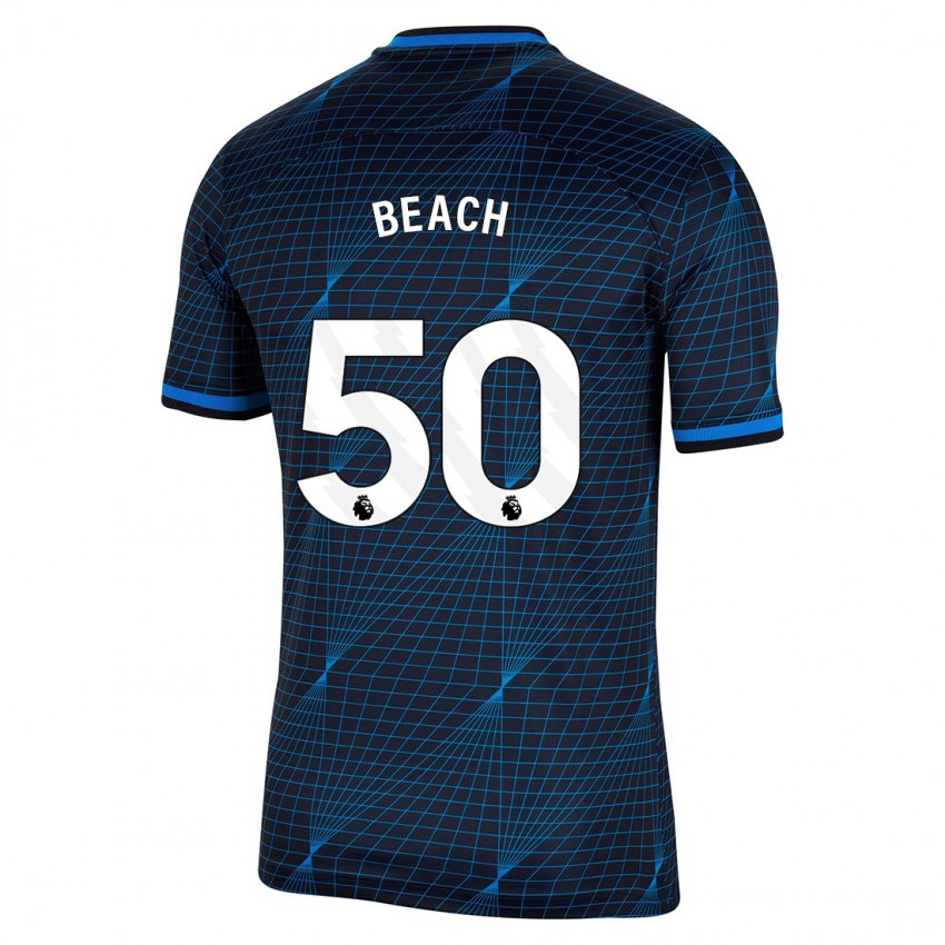 Herren Eddie Beach #50 Dunkelblau Auswärtstrikot Trikot 2023/24 T-Shirt Schweiz