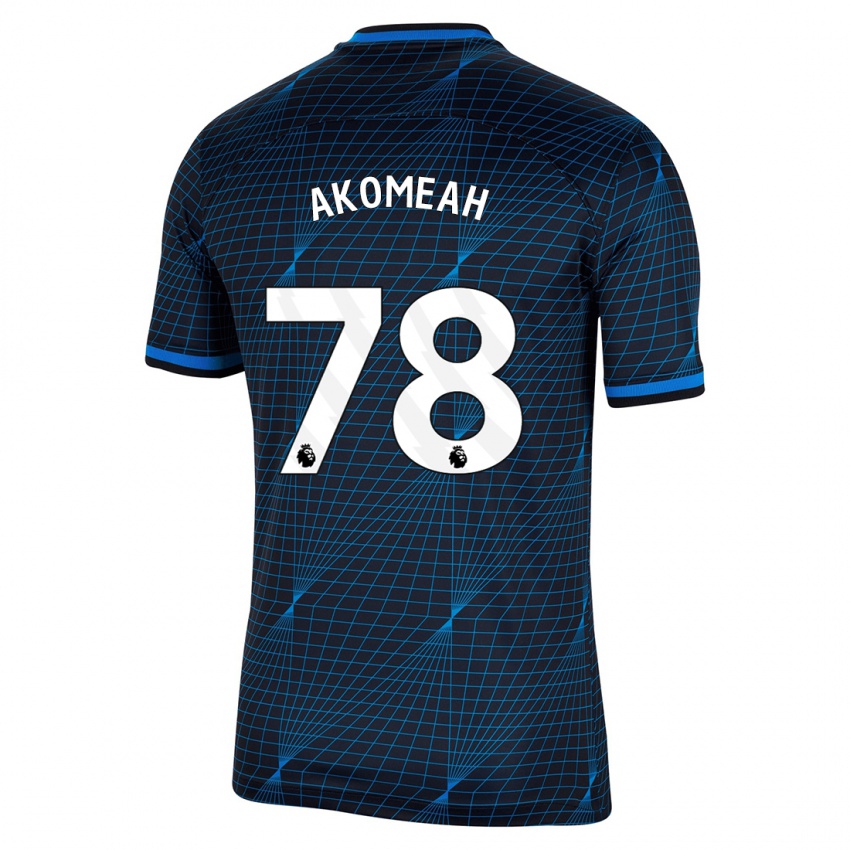 Homme Maillot Travis Akomeah #78 Bleu Foncé Tenues Extérieur 2023/24 T-Shirt Suisse