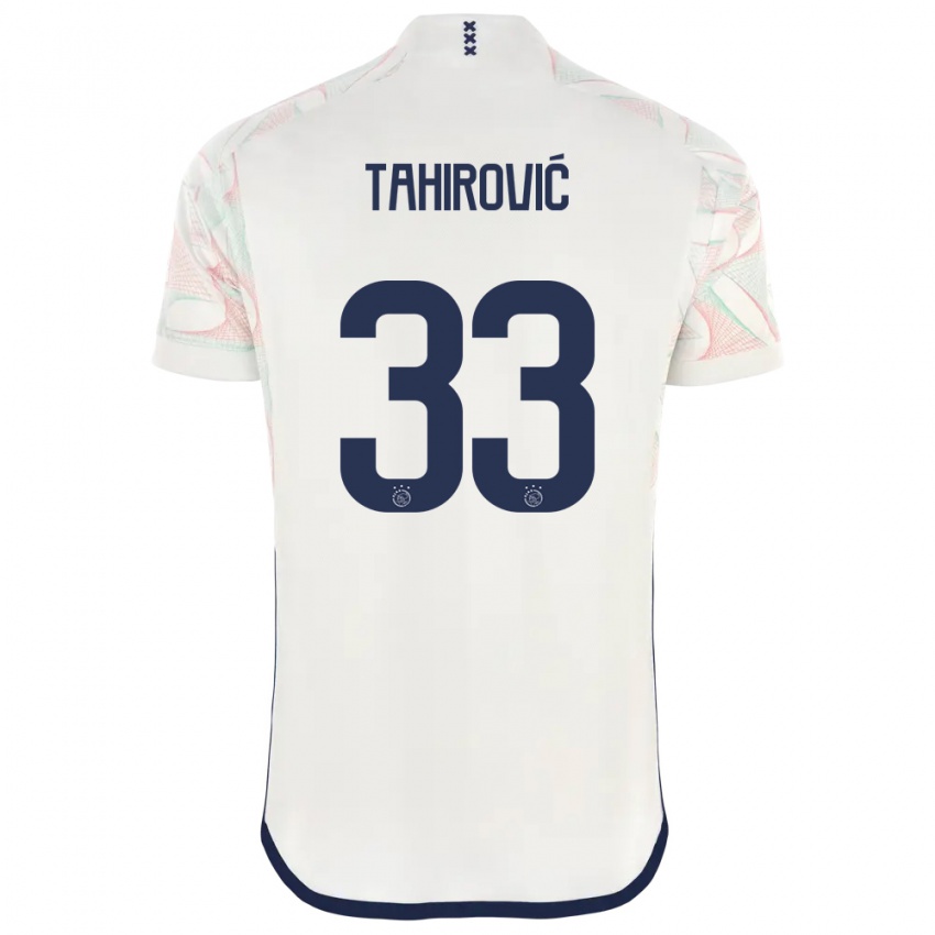 Homme Maillot Benjamin Tahirovic #33 Blanc Tenues Extérieur 2023/24 T-Shirt Suisse