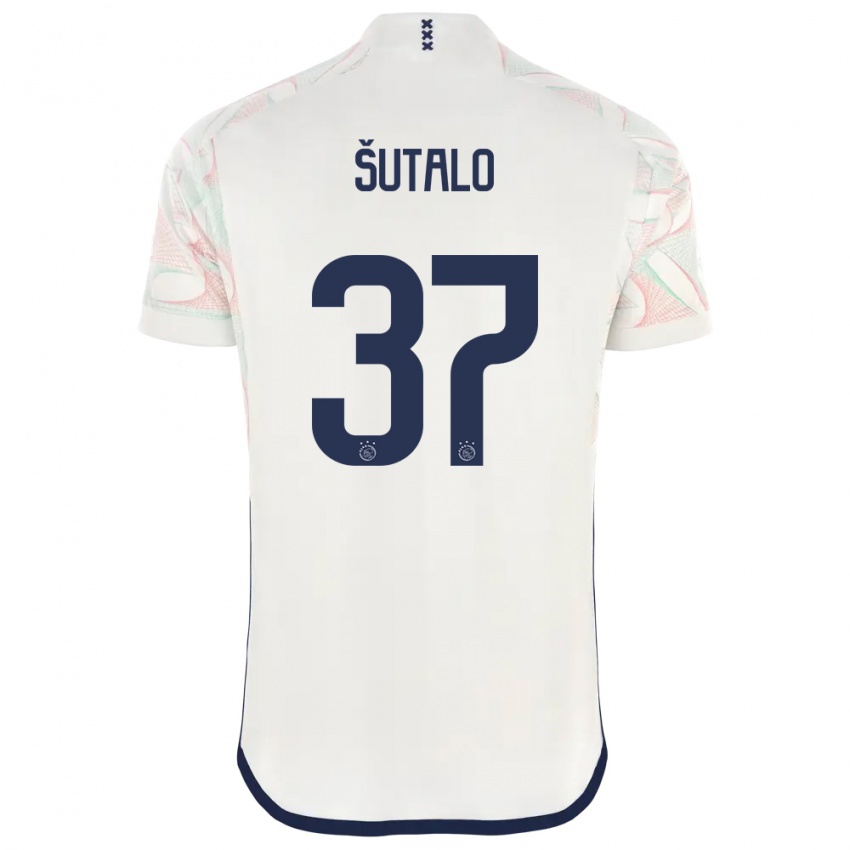 Herren Josip Sutalo #37 Weiß Auswärtstrikot Trikot 2023/24 T-Shirt Schweiz