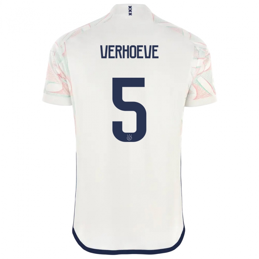 Homme Maillot Soraya Verhoeve #5 Blanc Tenues Extérieur 2023/24 T-Shirt Suisse
