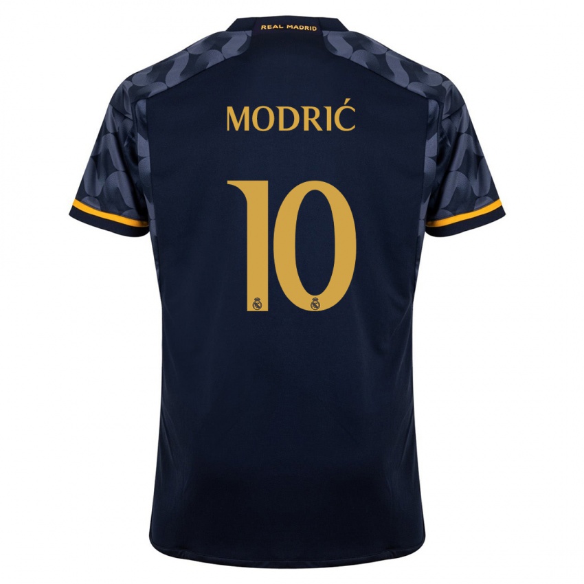 Homme Maillot Luka Modric #10 Bleu Foncé Tenues Extérieur 2023/24 T-Shirt Suisse