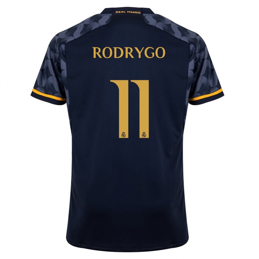 Herren Rodrygo #11 Dunkelblau Auswärtstrikot Trikot 2023/24 T-Shirt Schweiz