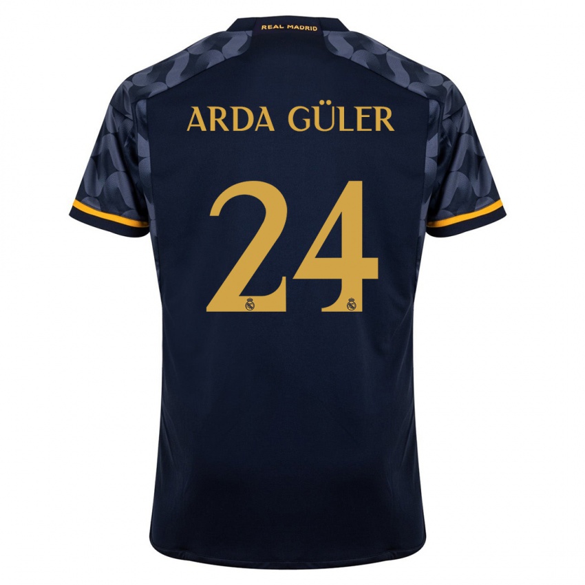 Herren Arda Güler #24 Dunkelblau Auswärtstrikot Trikot 2023/24 T-Shirt Schweiz