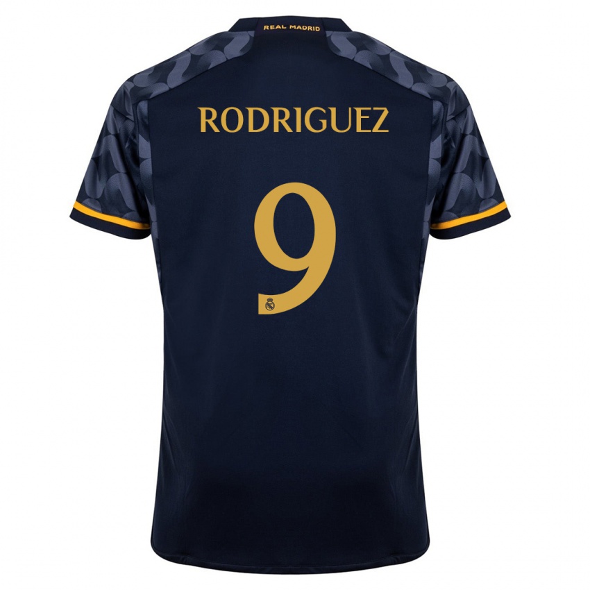 Homme Maillot Alvaro Rodriguez #9 Bleu Foncé Tenues Extérieur 2023/24 T-Shirt Suisse