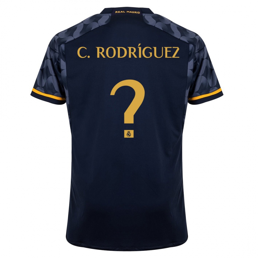 Homme Maillot Carlos Rodríguez #0 Bleu Foncé Tenues Extérieur 2023/24 T-Shirt Suisse