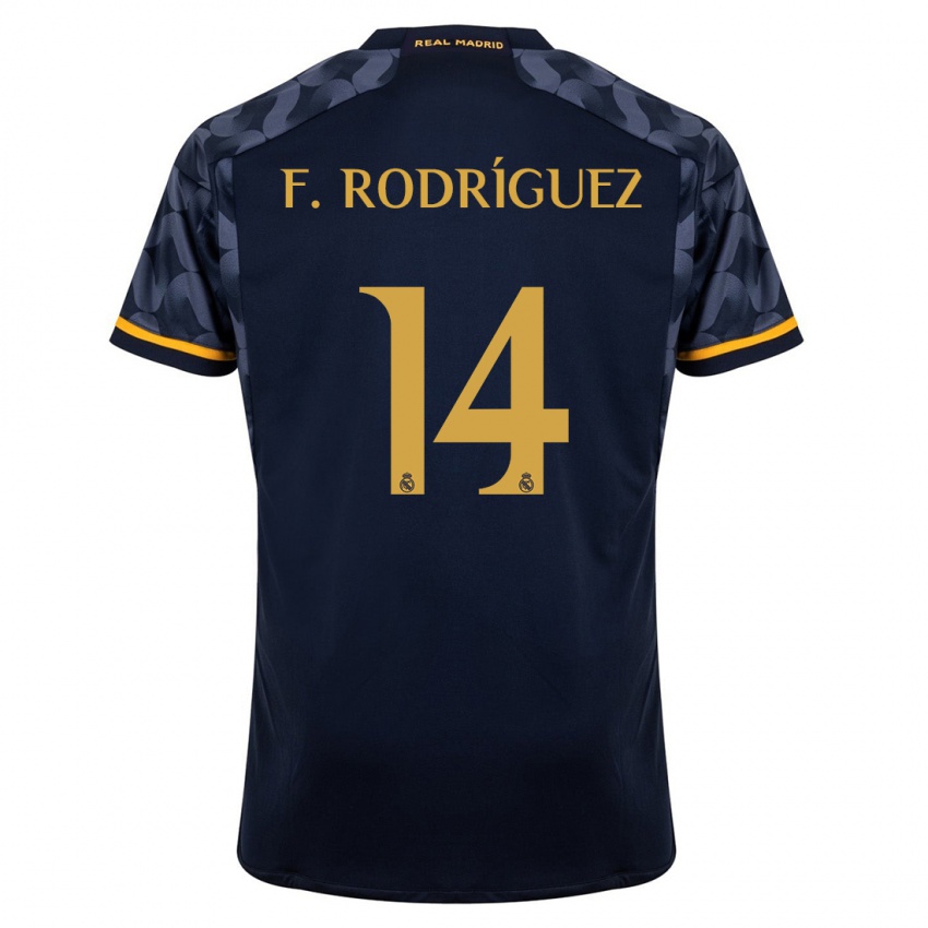 Homme Maillot Fer Rodríguez #14 Bleu Foncé Tenues Extérieur 2023/24 T-Shirt Suisse