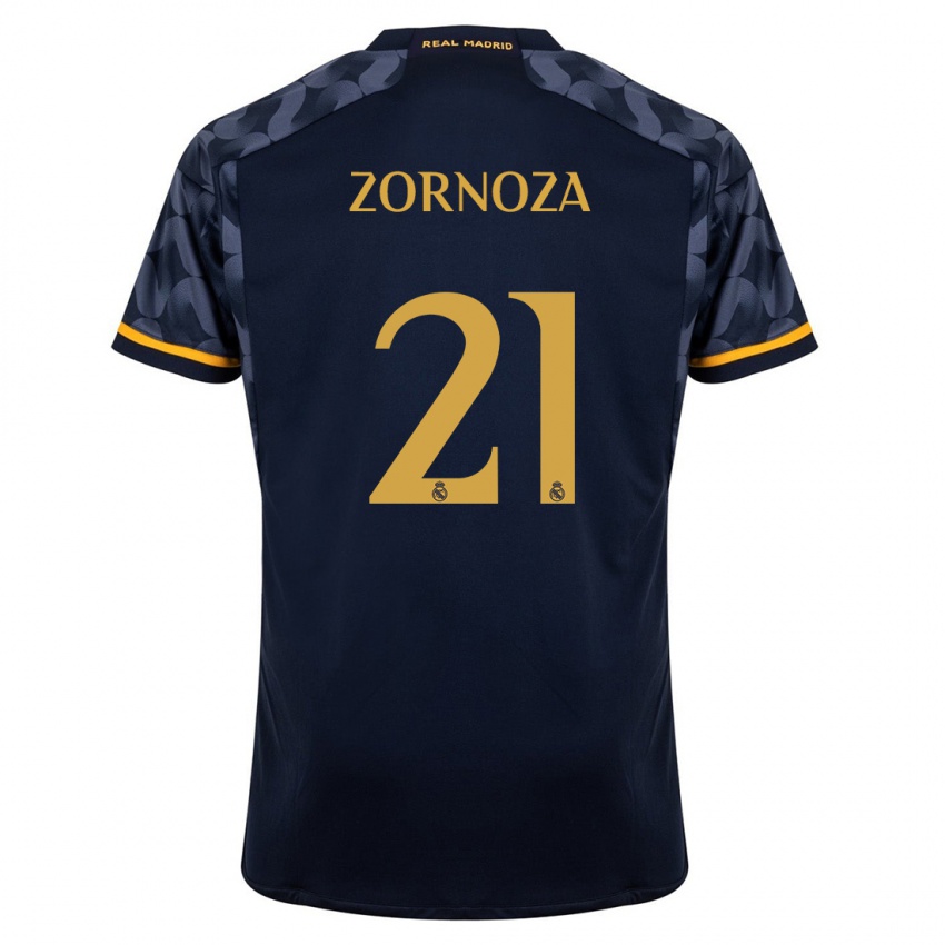 Homme Maillot Claudia Zornoza #21 Bleu Foncé Tenues Extérieur 2023/24 T-Shirt Suisse