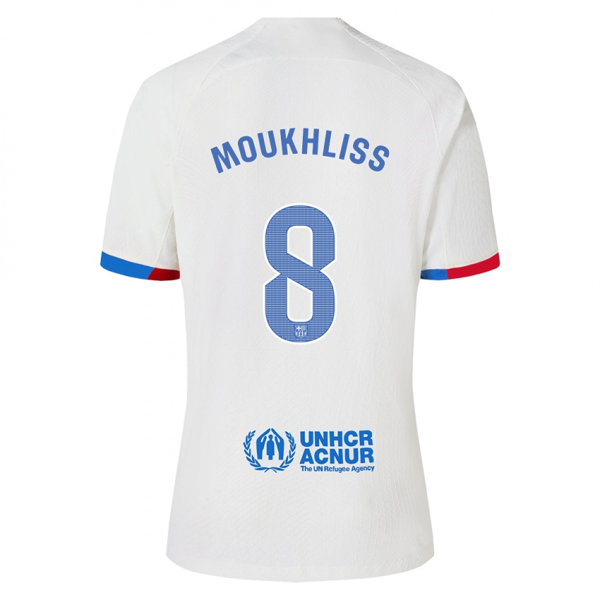 Herren Moha Moukhliss #8 Weiß Auswärtstrikot Trikot 2023/24 T-Shirt Schweiz
