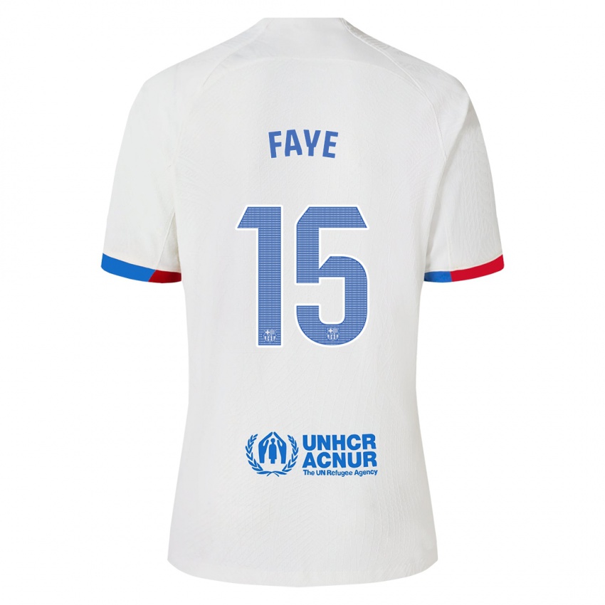 Herren Mikayil Faye #15 Weiß Auswärtstrikot Trikot 2023/24 T-Shirt Schweiz