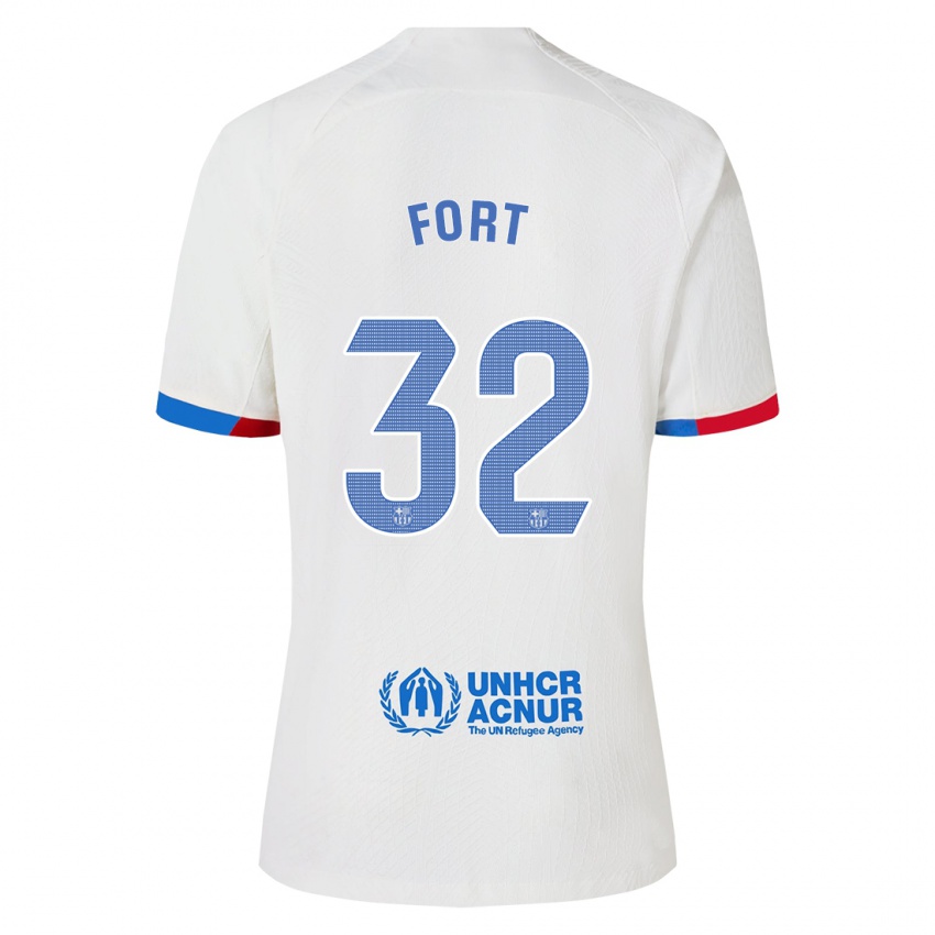 Herren Héctor Fort #32 Weiß Auswärtstrikot Trikot 2023/24 T-Shirt Schweiz