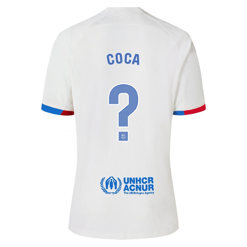 Homme Maillot Jordi Coca #0 Blanc Tenues Extérieur 2023/24 T-Shirt Suisse