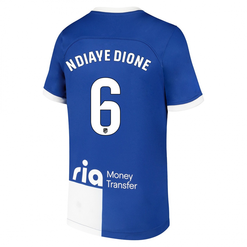 Herren Assane Ndiaye Dione #6 Blau Weiss Auswärtstrikot Trikot 2023/24 T-Shirt Schweiz