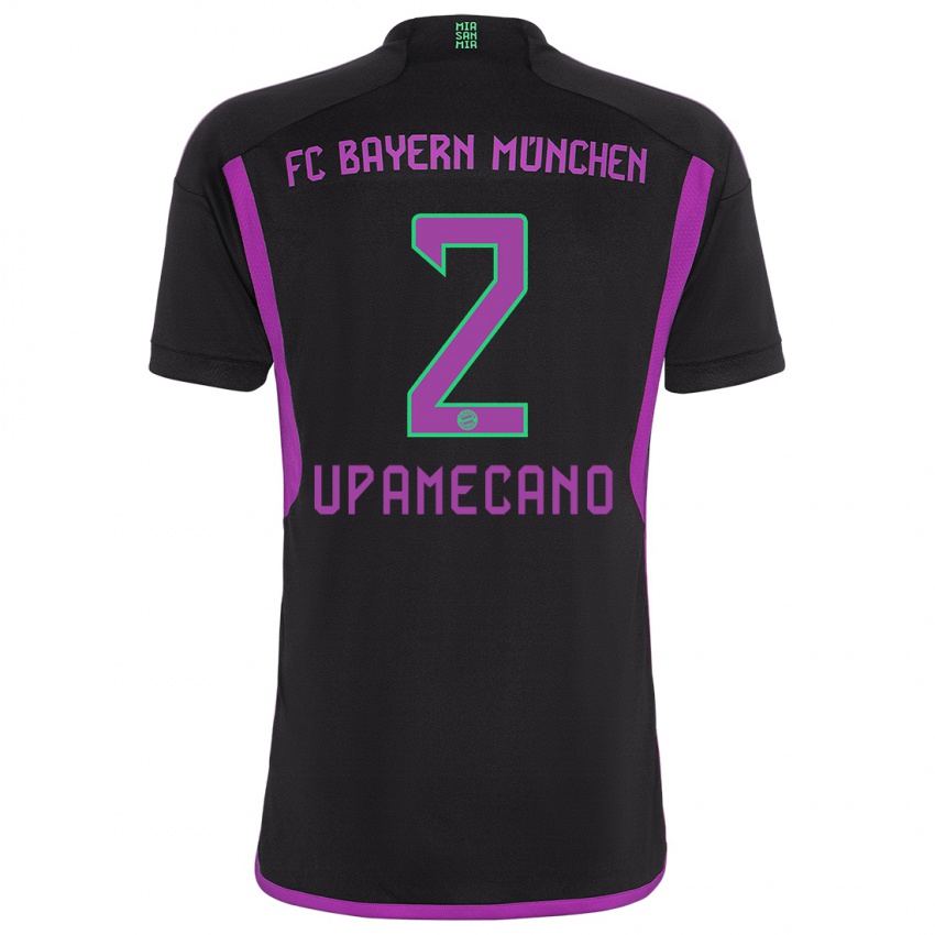 Herren Dayot Upamecano #2 Schwarz Auswärtstrikot Trikot 2023/24 T-Shirt Schweiz