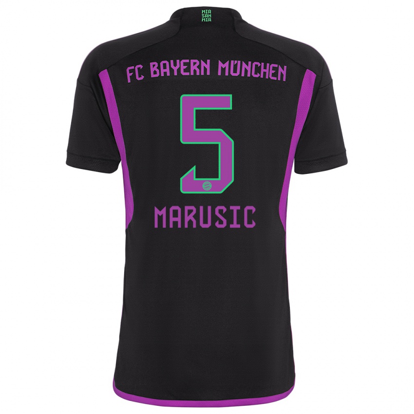 Herren Gabriel Marusic #5 Schwarz Auswärtstrikot Trikot 2023/24 T-Shirt Schweiz