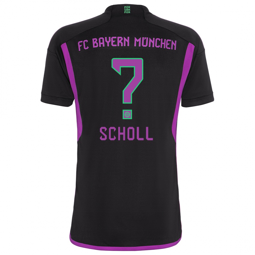 Homme Maillot Paul Scholl #0 Noir Tenues Extérieur 2023/24 T-Shirt Suisse