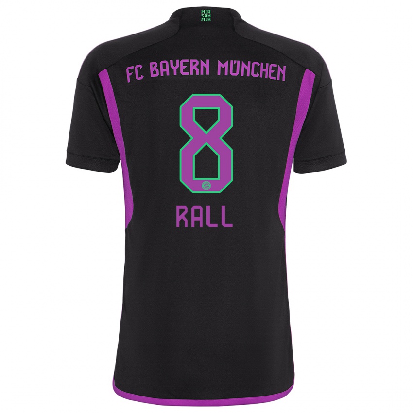Herren Maximiliane Rall #8 Schwarz Auswärtstrikot Trikot 2023/24 T-Shirt Schweiz