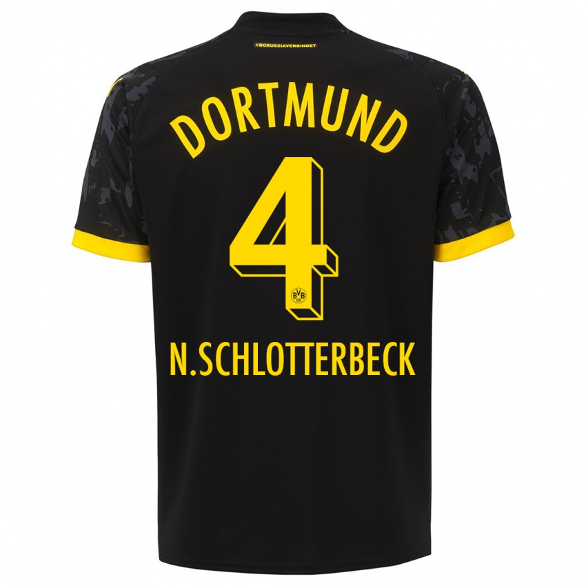 Herren Nico Schlotterbeck #4 Schwarz Auswärtstrikot Trikot 2023/24 T-Shirt Schweiz