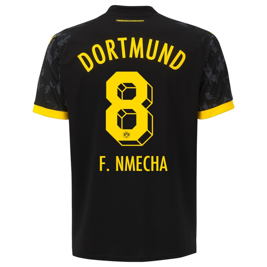 Herren Felix Nmecha #8 Schwarz Auswärtstrikot Trikot 2023/24 T-Shirt Schweiz