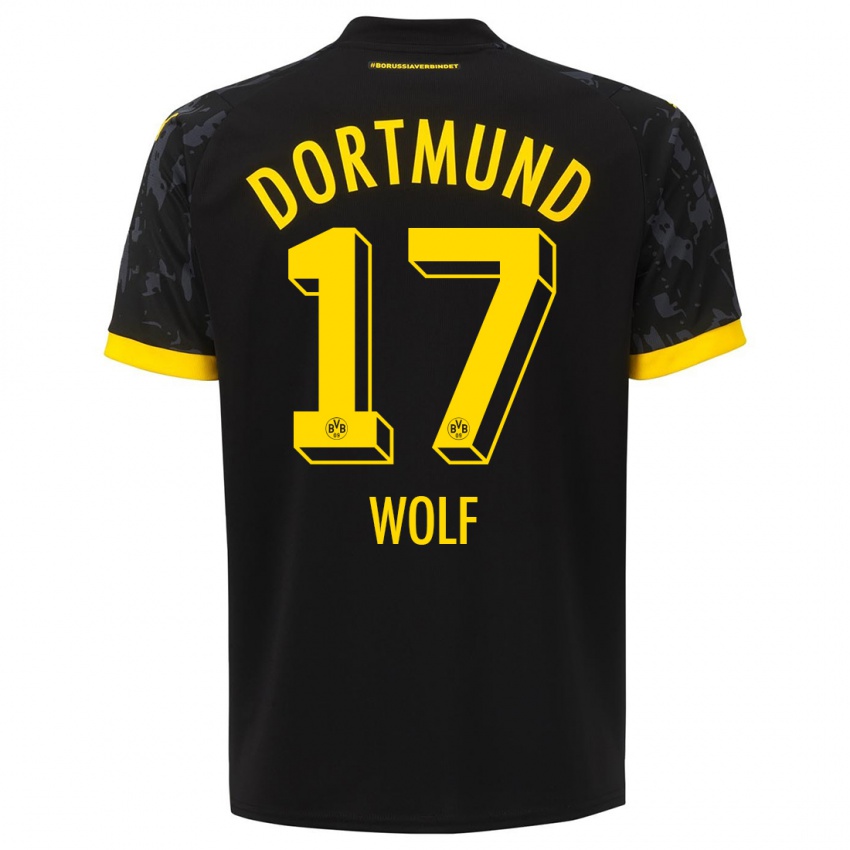 Herren Marius Wolf #17 Schwarz Auswärtstrikot Trikot 2023/24 T-Shirt Schweiz