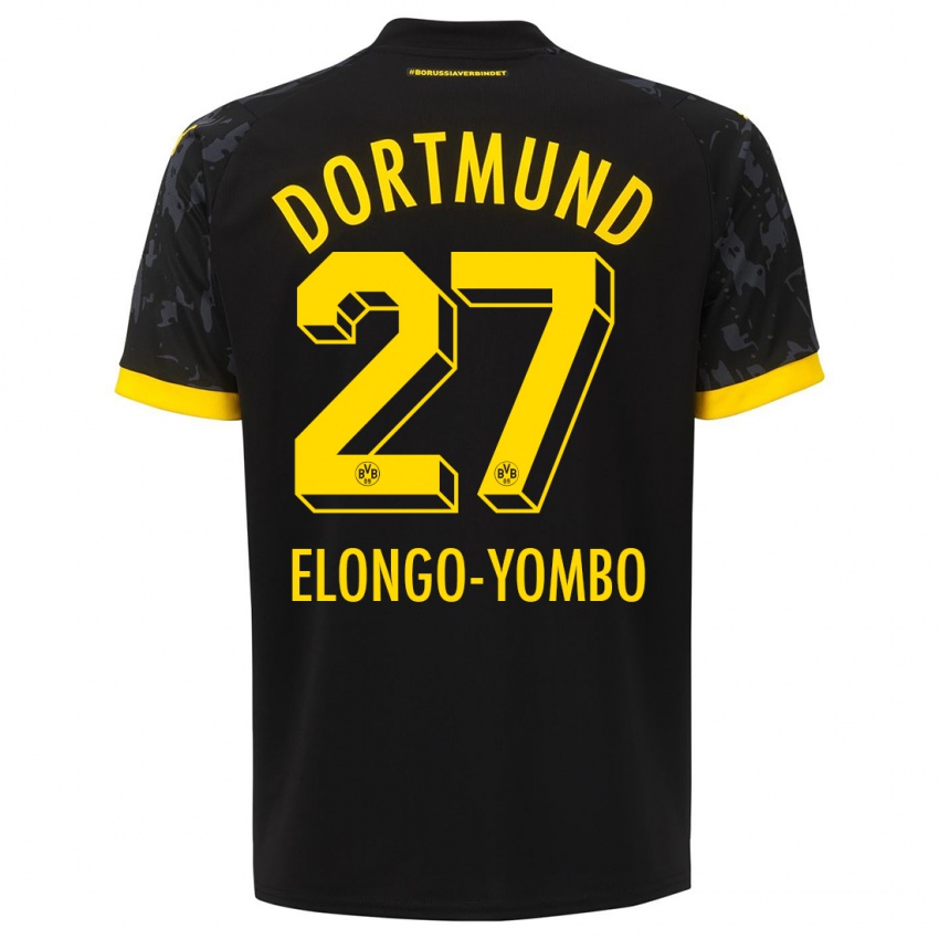 Herren Rodney Elongo-Yombo #27 Schwarz Auswärtstrikot Trikot 2023/24 T-Shirt Schweiz