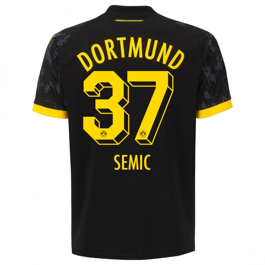 Homme Maillot Lion Semic #37 Noir Tenues Extérieur 2023/24 T-Shirt Suisse