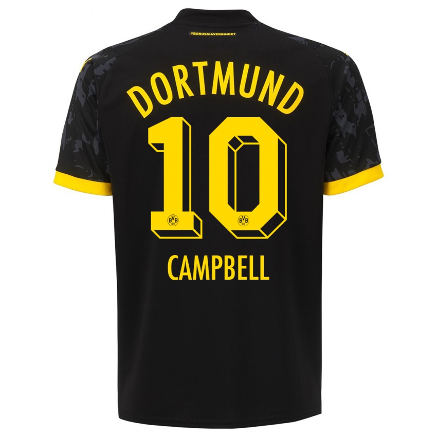 Herren Cole Campbell #10 Schwarz Auswärtstrikot Trikot 2023/24 T-Shirt Schweiz