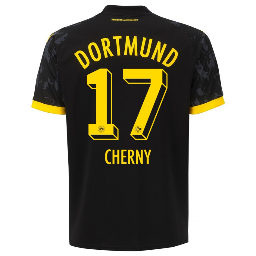 Herren Nick Cherny #17 Schwarz Auswärtstrikot Trikot 2023/24 T-Shirt Schweiz