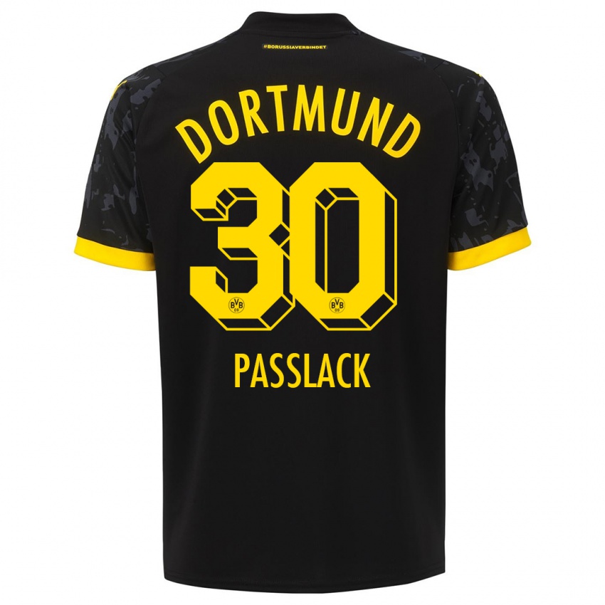 Herren Felix Passlack #30 Schwarz Auswärtstrikot Trikot 2023/24 T-Shirt Schweiz