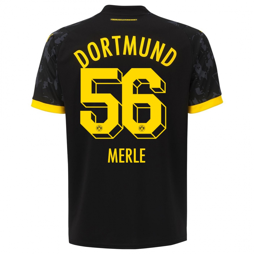 Homme Maillot Albers Merle #56 Noir Tenues Extérieur 2023/24 T-Shirt Suisse