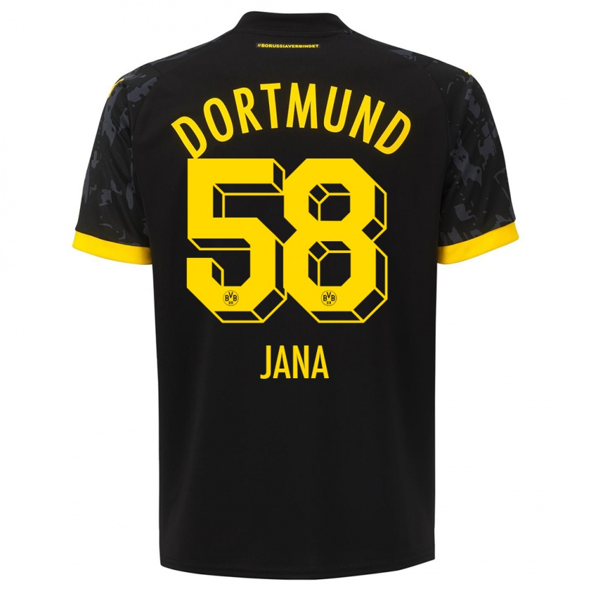 Herren Nordberg Jana #58 Schwarz Auswärtstrikot Trikot 2023/24 T-Shirt Schweiz