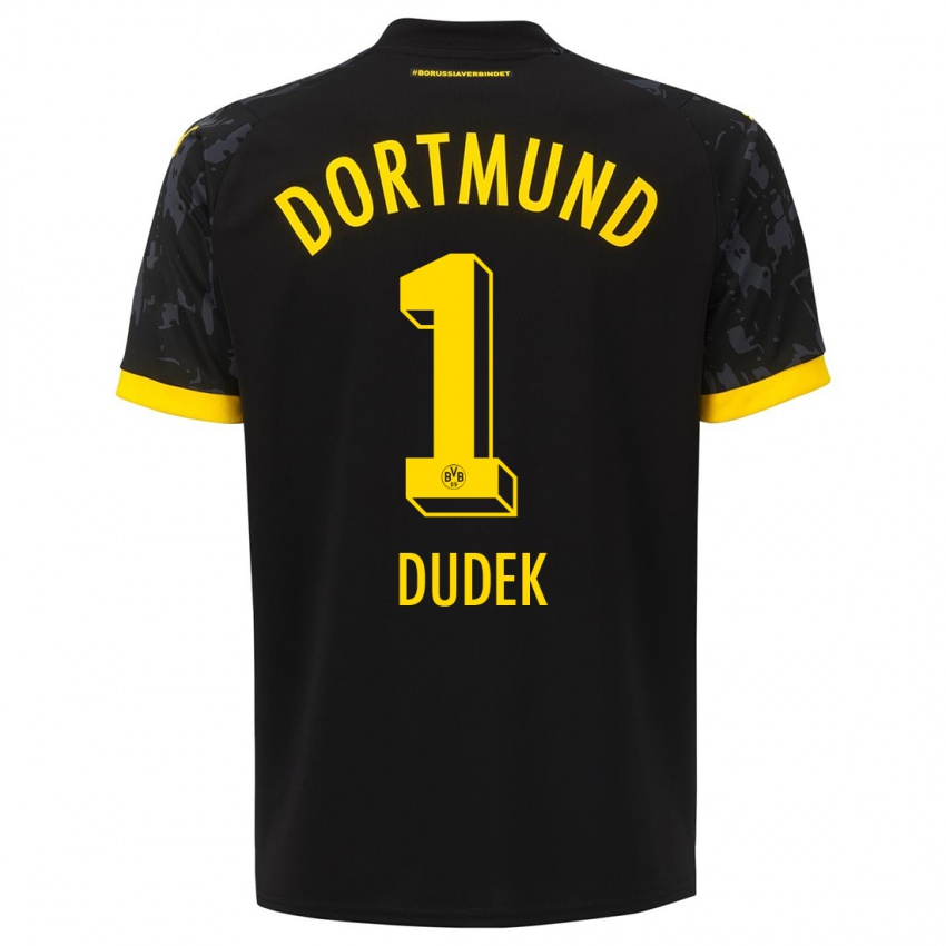 Herren Daniel Dudek #1 Schwarz Auswärtstrikot Trikot 2023/24 T-Shirt Schweiz