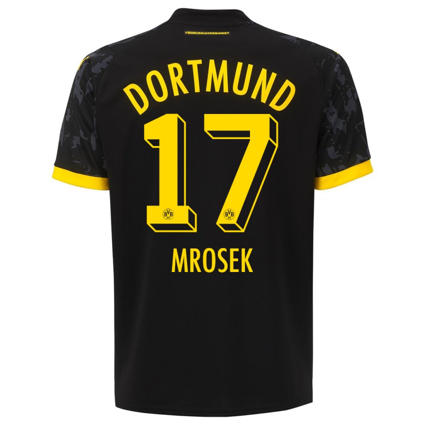 Herren Noah Mrosek #17 Schwarz Auswärtstrikot Trikot 2023/24 T-Shirt Schweiz