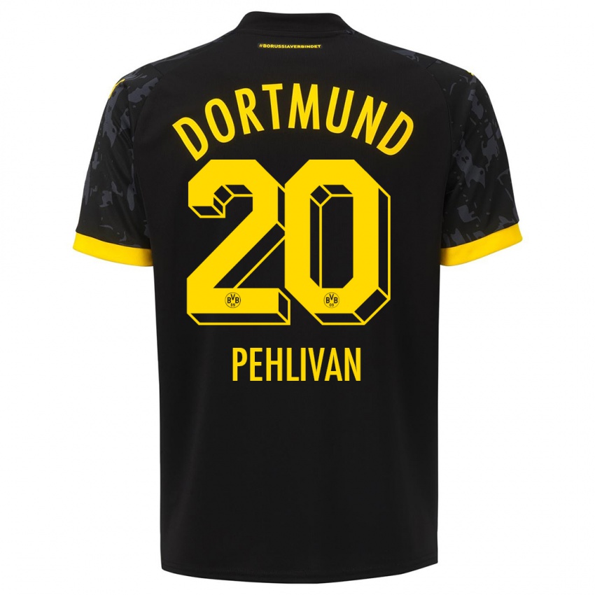 Herren Miran Pehlivan #20 Schwarz Auswärtstrikot Trikot 2023/24 T-Shirt Schweiz