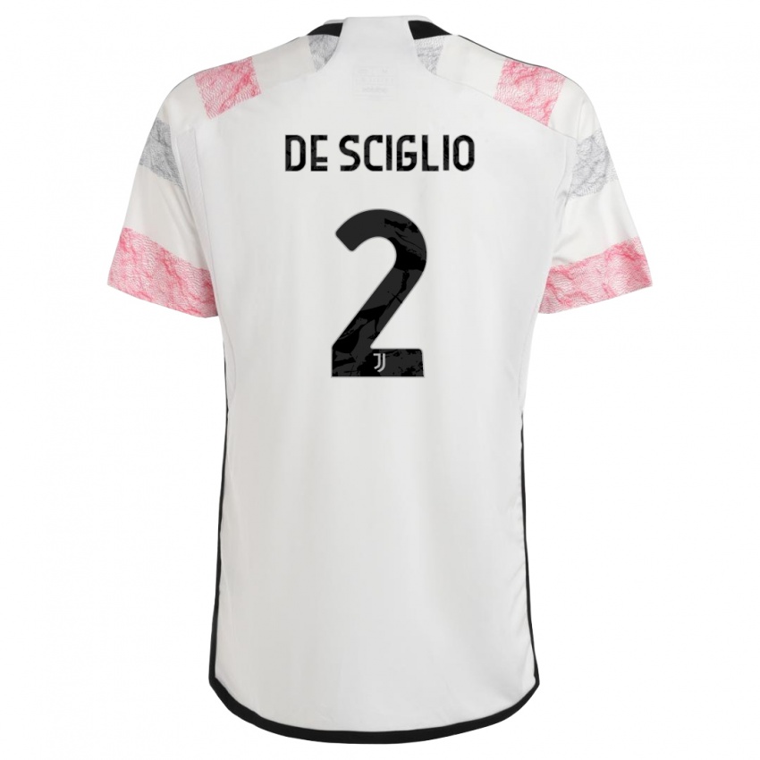 Homme Maillot Mattia De Sciglio #2 Blanc Rose Tenues Extérieur 2023/24 T-Shirt Suisse
