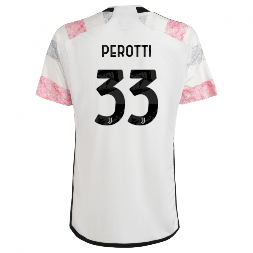 Herren Clemente Perotti #33 Weiß Rosa Auswärtstrikot Trikot 2023/24 T-Shirt Schweiz