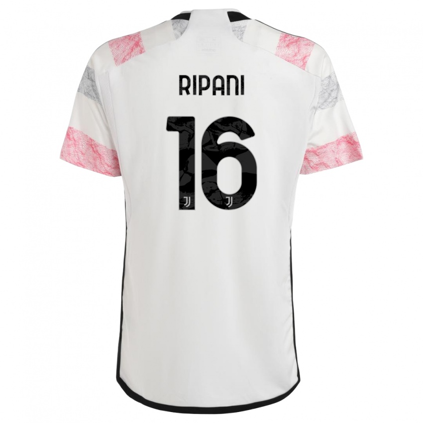 Herren Diego Ripani #16 Weiß Rosa Auswärtstrikot Trikot 2023/24 T-Shirt Schweiz