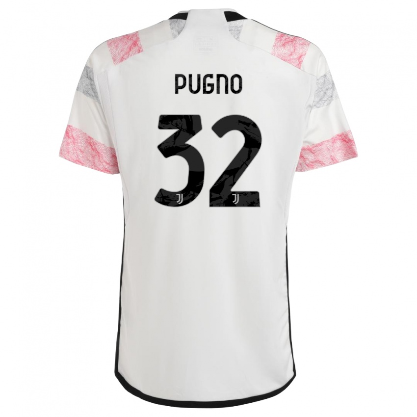 Herren Diego Pugno #32 Weiß Rosa Auswärtstrikot Trikot 2023/24 T-Shirt Schweiz