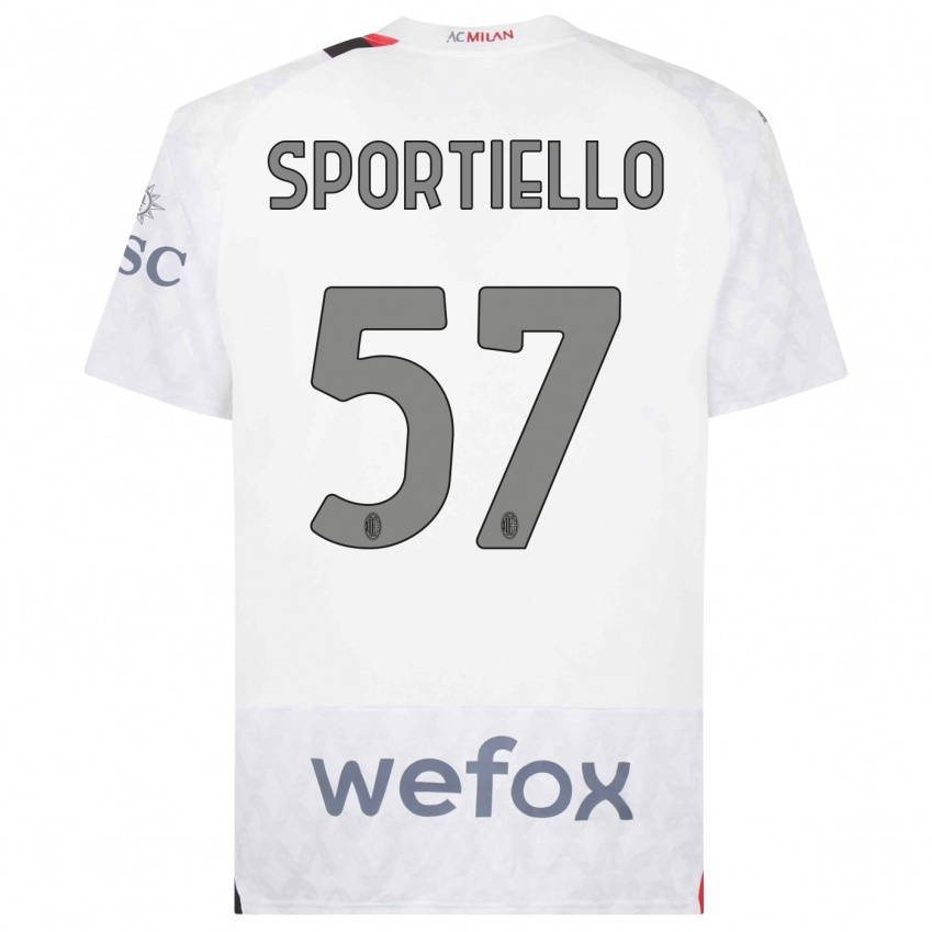 Herren Marco Sportiello #57 Weiß Auswärtstrikot Trikot 2023/24 T-Shirt Schweiz