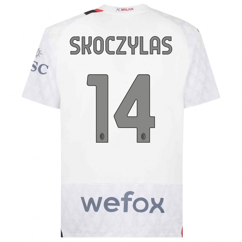Herren Mateusz Skoczylas #14 Weiß Auswärtstrikot Trikot 2023/24 T-Shirt Schweiz