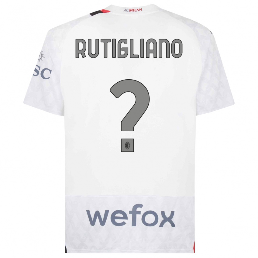 Homme Maillot Samuele Rutigliano #0 Blanc Tenues Extérieur 2023/24 T-Shirt Suisse